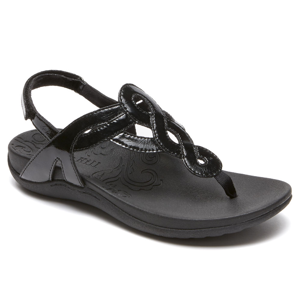 Sandálias Rockport Mulher Pretas - Ramona - 20567FCUD